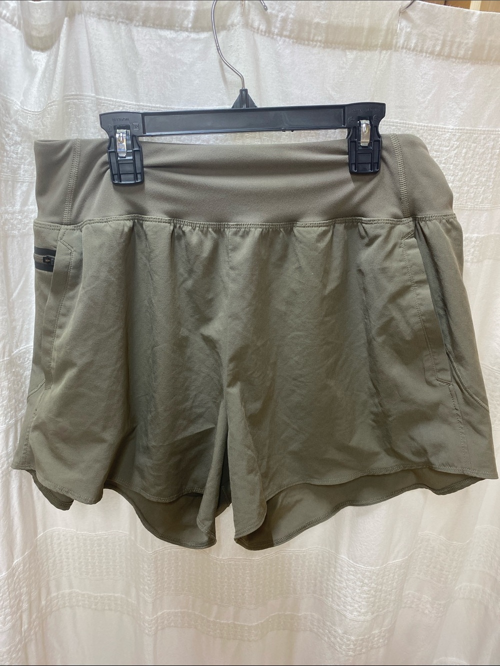 Women's Olive Green Athletic Shorts